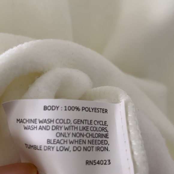 OLD NAVY Fleece Zipped Off-White Jacket Size S - Picture 9 of 9